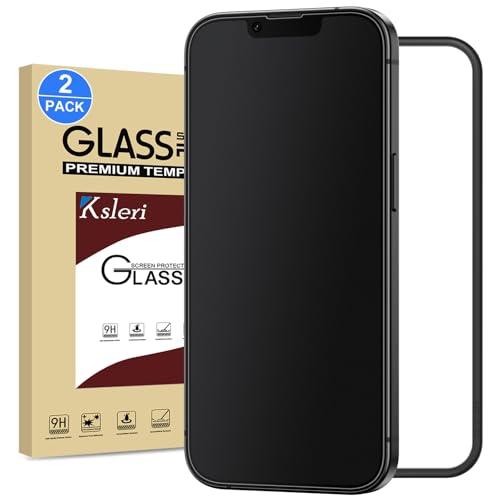 Ksleri 2 Pack Matte Glass Screen Protector for iPhone 17e / iPhone 16e / iPhone 14 / iPhone 13/13 Pro 6.1-inch with Installation Frame, Anti-Glare Anti-Fingerprint Tempered Glass, Case Friendly