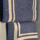 COSY HOMEER Kitchen Rugs Non-Slip 24x35/24x60 Inch Thick Polypropylene Standing Mat for Home Machine Washable, Blue