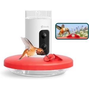 Birdfy Hummingbird Feeder with Camera, Auto Record Bird Video, Instant Notification, Live View, Smart Hummingbird Feeders for Outdoors Hanging, Ant Bee Proof, 14oz, Easy to Clean, Gift for Bird Lovers