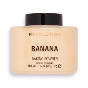 Revolution, Loose Baking Powder, Makeup Setting Powder, Long-Lasting Coverage, Mattifies & Reduces Shine, Banana, 1.12 oz