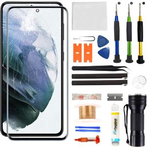 for Samsung Galaxy S21 Screen Replacement,Replacement Screen for Galaxy S21 Series 6.2 inch,Glass Replacement Kit with Repair Tools,Waterproof Adhesive(NO OLED & Touch Digitizer)