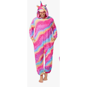 Spooktacular Creations Halloween Unicorn Costume, Unisex Adult Unicorn Jumpsuit for Halloween Cosplay Themed Parties, Size XXL