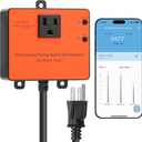 Ortis WiFi Sump Pump Monitor & Alarm, Real-Time Pump Status Monitoring, Automatic Power Cutoff & Alerts for Overload and Dry Run Conditions, Compatible with 1/6 to 2 HP Pumps (No Water Level Sensor)