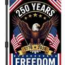 USA 250th Anniversary Garden Flag, Patriotic American Flag for Outdoor Yard Lawn Porch Decor, Double Sided Independence Day Merchandise 12 18 Inch