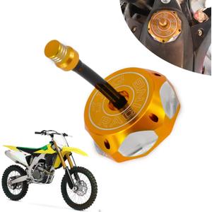 Dirt Bike Gas Cap,Motorcycle Gas Fuel Tank Cap with Breather Valve Universal CNC for SSR Taotao Apollo 125 110 Coolster Raptor Peace 50 70 80 90 110 150 DB10 DB14 SDG107 Pit Dirt Bike ATV Gold