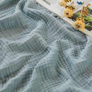 EMME Cotton Muslin King Blanket Bed Layering Bedspread Coverlet Breathable Gauze Blanket Soft Lightweight (Heather Teal, 108"x90")
