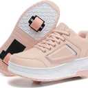 Kids Roller Skate Shoes with Detachable Wheels Roller Sneakers for Boys Girls Deformation Wheeled Shoes, Size 36