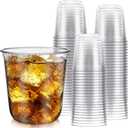 100 Pcs Plastic Stemless Wine Glasses Disposable Plastic Wine Glasses for Parties Weddings Birthdays Cocktail (Clear,12oz)