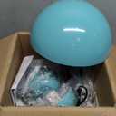 COSYLUX Modern Small Table Lamp for Bedroom, Cute Dome Shade Reflecting Light Reading Lamp for Living Room, Kid's Room, Study, Office, Beside Bedside Nightstand Desk Lamp(Turquoise Blue)