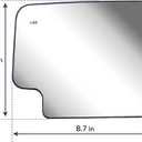 Replacement Driver Left Side Door Towing Mirror Main Big Glass Flat Heated with Back Plate for Chevrolet Silverado and GMC Sierra 1500 2500 HD 3500 HD from 2019 to 2024