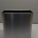 Mdesign Small Metal 2.4 Gallon/9 Liter Trash Can Wastebasket Garbage Bin for Bathroom, Slim Rubbish Waste Bin Trashcans - Mirri Collection - Brushed Chrome