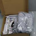 2PC Cat Window Perch, Glow in The Dark Cordless Foldable Pet Hammock Bed for Window with Sturdy Metal Frame, Glowing Stars Pattern Resting Seat for Indoor Cats (2PC Stars - L)