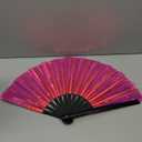 Clack Fans for Drag Queen Shows - 13" Foldable Large Hand Fans for Women with Loud Popping Clapping Sound - Perfect for Boots on The Ground Line Dancing Dance Rave EDM Festivals (Laser Red)