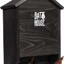 Bat Houses for Outdoors for Tree, 2 Chamber Bat Boxes for Outside to Attract Bats to Land and Roost, Durable and Easy to Hang
