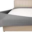 Mrs Awesome Stretch Jersey Box Spring Cover Wrap Around, Bed Skirt Alternative, Ultra Soft & Wrinkle Resistant, Full/Full XL, Light Gray