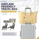 Travel Duffle Bag, Weekender Travel Bag Men Small Gym Bag for Women, Hospital Bag for Labor and Delivery, Overnight Bag Luggage Bag with Trolley Sleeve, Airplane Travel Essentials for Flying(Yellow) 27x55x18 cm/10.63x21.65x7.09 