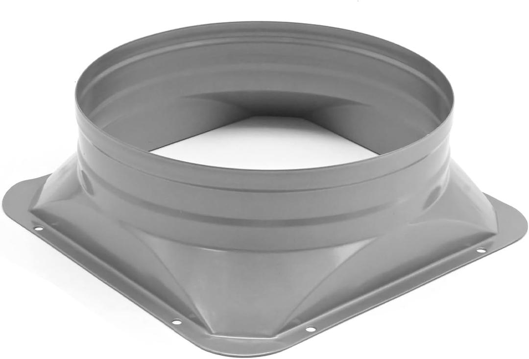 8 Inch Duct Connector Flange,Metal Square Pipe Connector to Round Interface Air Duct Metal Straight Pipe Flange for Ventilation,Cooling, Heating and Air Conditioning Systems