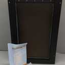 Dog Door for Wall, All Aluminum Large Doggy Door Doggie door, Pet Door Easy to Install, 2 Magnetic Flaps Energy Efficient, Wide Telescoping Tunnel for Interior & Exterior Walls, Pet Up to 110 Lb-Black