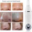 Mini 17 Diamond Microdermabrasion Skin Peeling Digital Beauty Device Facial Pores Blackhead Remover Cleaner Machine with 6 Blackhead Remover Heads Skincare Tool