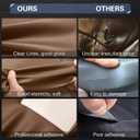 Leather Repair Kit for Furniture 16"x 31.5" Leather Tape Repair Patch Self Adhesive Sofa Vinyl Repair Patch Kit for Car Seat,Couch,Boat Seat,Chair - Khaki