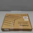 Folding Shower Seat Wall Mounted Shower Bench Teak Folding Shower Chair Wood Seat 316 Stainless Steel Frame Fold Down Shower Seat 600 lbs, 1 Pack