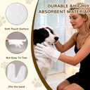 3 x Pet Glove Wipes for Dogs and Cats, Rinse-Free Dog Grooming Wipes, Fragrance-free Hypoallergenic Deodorizing Wipes, Ultra-Thick, For Pets Cleaning, Post-Operative Care, Daily Grooming and Travel 20 PCS