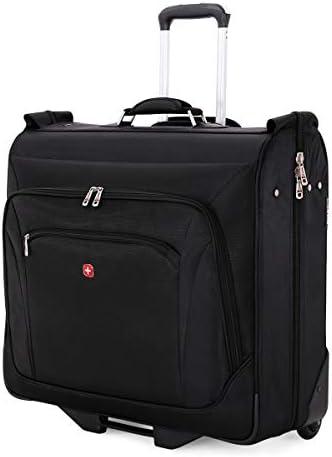 SwissGear 7895 Premium Rolling Garment Bag, Black, 24-Inch