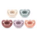 NUK 100% Silicone Comfy Orthodontic Pacifiers, 0-6 Months, Pink Fashion, Timeless Collection, 5 Count