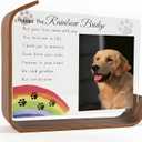 PureHabitat Rainbow Bridge Pet Memorial Frame -Dog Picture Frames 4x6 & Cat Picture Frame4x6- Pet Loss Sympathy Gift with Heartfelt Words & Memorial Tribute (rainbow)