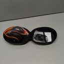 ZIHNIC Bluetooth Headphones Over-Ear, Foldable Wireless and Wired Stereo Headset Micro SD/TF, FM for Cell Phone, PC, Soft Earmuffs &Light Weight for Prolonged Wearing(Black/Orange)