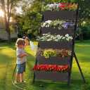 TOREVSIOR 5-Tier Vertical Raised Garden Bed, Vertical Garden Planter with Water Drainage, Elevated Garden Bed for Vegetables Flowers Herbs Indoor Outdoor