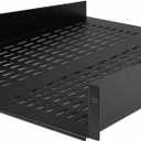 StarTech.com 2U Server Rack Shelf - Universal Vented Rack Mount Cantilever Tray for 19" Network Equipment Rack & Cabinet - Heavy Duty Steel - Weight Capacity 50lb/23kg - 22" Deep Shelf (CABSHELF22V)