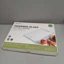 Tempered Glass Cutting Board Set, Large 16"x12" Glass Cutting Board for Kitchen with 4 Non-Slip Feet, Heat & Shatter Resistant Glass Cutting Board Dishwasher Safe, Perfect Kitchen Gift & Decor-Clear