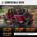 Adjustable Hard top Storage Rack Upgrade Top Carrier with Armrests Compatible with 1987-2026 Jeep Wrangler JK JL YJ TJ JKU JLU Unlimited Movable Bracket Sliding Cart for 2/4 Door (Black)