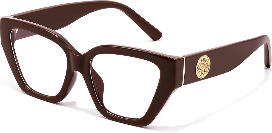 FEISEDY Women Cat Eye Blue Light Blocking Glasses Trendy Cateye Design for Daily Wear B0350