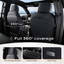 Coverado Full Set F150 Seat Covers, Waterproof Faux Leather Full Coverage Protector for 2015-2026 Ford F150 & 2017-2026 F250 F350 F450 Crew Cab, Black Truck Interior Car Seat Cushion Covers