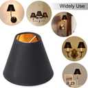 Wellmet Chandelier Lamp Shades, ONLY FOR CANDELABRA BULBS, Clip-on Fitter Lampshade, 3" X 6" X 5", Set of 6