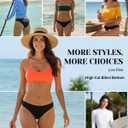 Tempt Me Women Cheeky Bikini Swimsuit Bottom - High Cut Bathing Suit Bottoms Low Rise Brazilian Swim Bottom 2025 Swimwear (Black, XXL)