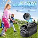 Automatic Bubble Machine for Kids - 3 Size Bubbles, 2 Speeds, Outdoor Toys for Toddlers 1-3, Toys for 1 3 4 5 6 7 8 Years Old Boys Girls, Gift for Party Wedding Birthday Outside (All Black)