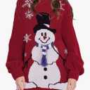 Sovoyontee Women's Cute Ugly Christmas Oversized Sweater, Size: L