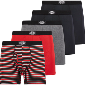 Dickies 5 Pack Mens Boxer Briefs With Pouch, Moisture Wicking Performance Underwear For Men (S)