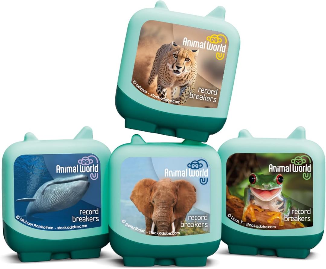 Tonies Animal World: Record Breakers Clever Set - 4 Pack, Medium