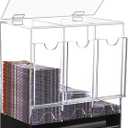 CHEPULA 3-Slot Booster Pack Dispenser, Card Dispenser Storage, Acrylic Booster Box for Trading Card/Sports Booster Packs (Top lid-opening)