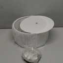 VONLUCE Semi Flush Mount Ceiling Light, 12.2'' Ceiling Light Fixture with Pleated Shade, 2-Light Modern Drum Light Fixture for Bedroom Living Room Entryway Hallway, White Shade & Bronze Finish