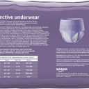 Amazon Basics Maximum Absorbency Postpartum Incontinence Underwear for Women, Protective, Disposable, Fresh Protection, Bladder Leak Protection, Small, Lavender, 24 Count