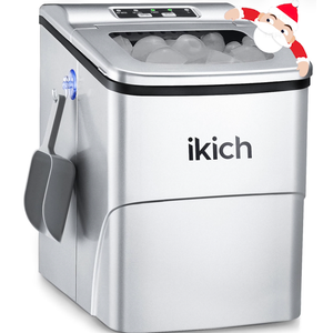 IKICH Portable Ice Maker, 26lb/Day, Self-Cleaning, Stainless Steel
