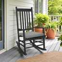 Shine Company Rocking Chair Outdoor Seat Cushion with Ties, 22" x 20", Gray