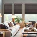 Changshade Cordless Cellular Shades, Blackout Honeycomb Shades for Windows, Pull Down Pleated Blinds, Easy to Install for Indoor Windows and French Doors,29" W x 72" H, Taupe
