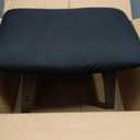 Foot Stool Ottoman Foot Rest Under Desk,Small Stool for Living Room, Bedroom and Kitchen (Black Legs - Black Stool Surface), 9.8"D x 15.3"W x 11.8"H