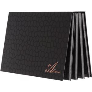 Allwon 4-Layer Book Shaped Magnetic Palette Large Empty Makeup Palette Storage Box for Eyeshadow Lipstick Blush Powder (Black)